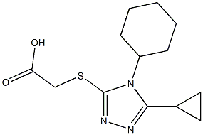 2-[(4-cyclohexyl-5-cyclopropyl-4H-1,2,4-triazol-3-yl)sulfanyl]acetic acid|