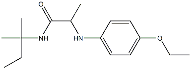 2-[(4-ethoxyphenyl)amino]-N-(2-methylbutan-2-yl)propanamide 化学構造式