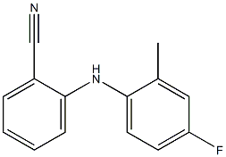 2-[(4-fluoro-2-methylphenyl)amino]benzonitrile 化学構造式
