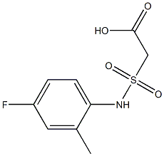 2-[(4-fluoro-2-methylphenyl)sulfamoyl]acetic acid 结构式