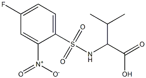 2-[(4-fluoro-2-nitrobenzene)sulfonamido]-3-methylbutanoic acid Struktur