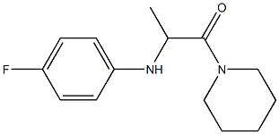 2-[(4-fluorophenyl)amino]-1-(piperidin-1-yl)propan-1-one,,结构式