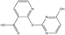 2-[(4-hydroxypyrimidin-2-yl)sulfanyl]pyridine-3-carboxylic acid Structure