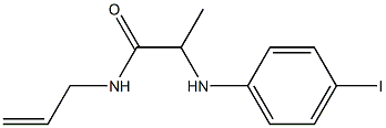 2-[(4-iodophenyl)amino]-N-(prop-2-en-1-yl)propanamide 结构式