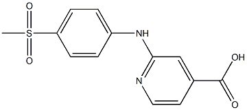2-[(4-methanesulfonylphenyl)amino]pyridine-4-carboxylic acid,,结构式