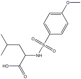 2-[(4-methoxybenzene)sulfonamido]-4-methylpentanoic acid 化学構造式
