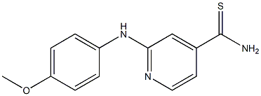 2-[(4-methoxyphenyl)amino]pyridine-4-carbothioamide Struktur