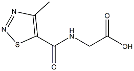 2-[(4-methyl-1,2,3-thiadiazol-5-yl)formamido]acetic acid 化学構造式