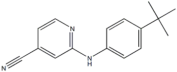 2-[(4-tert-butylphenyl)amino]pyridine-4-carbonitrile 结构式