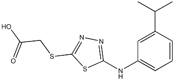 2-[(5-{[3-(propan-2-yl)phenyl]amino}-1,3,4-thiadiazol-2-yl)sulfanyl]acetic acid|