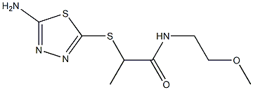 2-[(5-amino-1,3,4-thiadiazol-2-yl)sulfanyl]-N-(2-methoxyethyl)propanamide