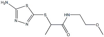  2-[(5-amino-1,3,4-thiadiazol-2-yl)sulfanyl]-N-(2-methoxyethyl)propanamide