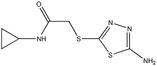 2-[(5-amino-1,3,4-thiadiazol-2-yl)sulfanyl]-N-cyclopropylacetamide Structure