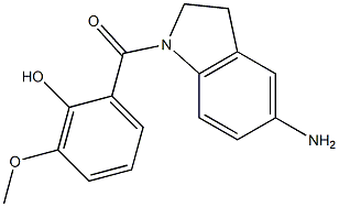 2-[(5-amino-2,3-dihydro-1H-indol-1-yl)carbonyl]-6-methoxyphenol|