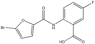 2-[(5-bromo-2-furoyl)amino]-5-fluorobenzoic acid,,结构式