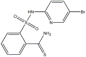 2-[(5-bromopyridin-2-yl)sulfamoyl]benzene-1-carbothioamide 化学構造式