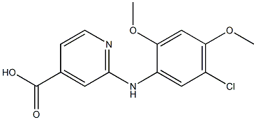 2-[(5-chloro-2,4-dimethoxyphenyl)amino]pyridine-4-carboxylic acid Structure