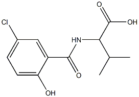 2-[(5-chloro-2-hydroxyphenyl)formamido]-3-methylbutanoic acid Struktur