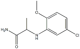 2-[(5-chloro-2-methoxyphenyl)amino]propanamide 化学構造式