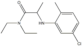 2-[(5-chloro-2-methylphenyl)amino]-N,N-diethylpropanamide,,结构式
