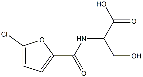 2-[(5-chlorofuran-2-yl)formamido]-3-hydroxypropanoic acid Struktur