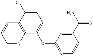 2-[(5-chloroquinolin-8-yl)oxy]pyridine-4-carbothioamide Structure