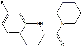 2-[(5-fluoro-2-methylphenyl)amino]-1-(piperidin-1-yl)propan-1-one 化学構造式