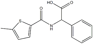 2-[(5-methylthiophen-2-yl)formamido]-2-phenylacetic acid Struktur