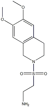 2-[(6,7-dimethoxy-1,2,3,4-tetrahydroisoquinoline-2-)sulfonyl]ethan-1-amine,,结构式