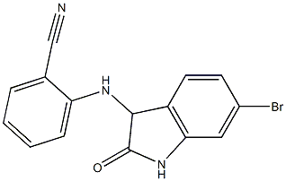 2-[(6-bromo-2-oxo-2,3-dihydro-1H-indol-3-yl)amino]benzonitrile