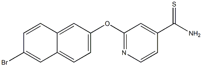 2-[(6-bromonaphthalen-2-yl)oxy]pyridine-4-carbothioamide,,结构式