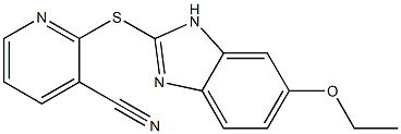 2-[(6-ethoxy-1H-1,3-benzodiazol-2-yl)sulfanyl]pyridine-3-carbonitrile 化学構造式