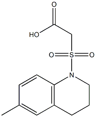 2-[(6-methyl-1,2,3,4-tetrahydroquinoline-1-)sulfonyl]acetic acid,,结构式