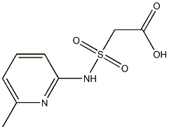 2-[(6-methylpyridin-2-yl)sulfamoyl]acetic acid Struktur