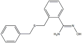 2-[(benzylsulfanyl)methyl]-N'-hydroxybenzene-1-carboximidamide Struktur
