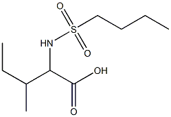 2-[(butylsulfonyl)amino]-3-methylpentanoic acid Structure