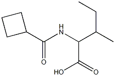 2-[(cyclobutylcarbonyl)amino]-3-methylpentanoic acid 结构式