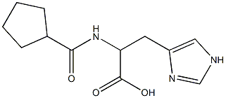 2-[(cyclopentylcarbonyl)amino]-3-(1H-imidazol-4-yl)propanoic acid Struktur