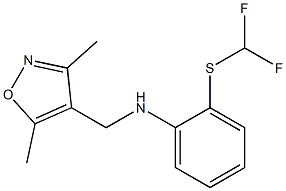 2-[(difluoromethyl)sulfanyl]-N-[(3,5-dimethyl-1,2-oxazol-4-yl)methyl]aniline