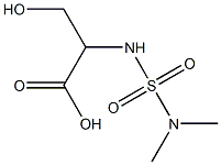 2-[(dimethylsulfamoyl)amino]-3-hydroxypropanoic acid,,结构式