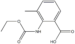 2-[(ethoxycarbonyl)amino]-3-methylbenzoic acid Struktur