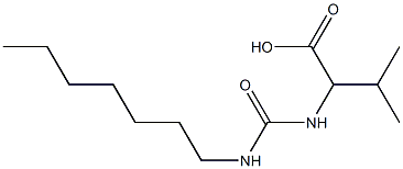 2-[(heptylcarbamoyl)amino]-3-methylbutanoic acid Struktur