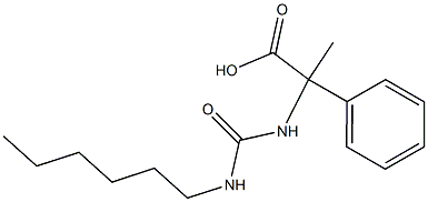 2-[(hexylcarbamoyl)amino]-2-phenylpropanoic acid Structure
