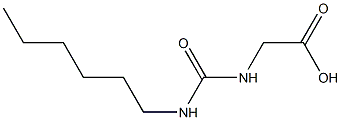 2-[(hexylcarbamoyl)amino]acetic acid,,结构式