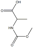 2-[(methoxycarbonyl)amino]propanoic acid,,结构式