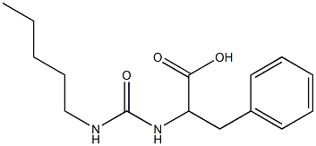 2-[(pentylcarbamoyl)amino]-3-phenylpropanoic acid Struktur