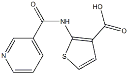 2-[(pyridin-3-ylcarbonyl)amino]thiophene-3-carboxylic acid 结构式