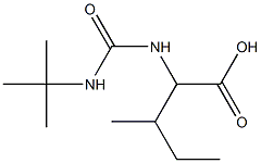 2-[(tert-butylcarbamoyl)amino]-3-methylpentanoic acid,,结构式