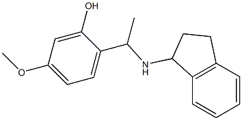 2-[1-(2,3-dihydro-1H-inden-1-ylamino)ethyl]-5-methoxyphenol Structure