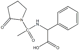 2-[1-(2-oxopyrrolidin-1-yl)acetamido]-2-phenylacetic acid Structure